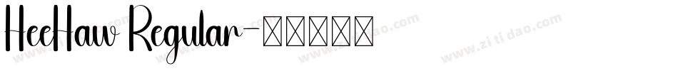 HeeHaw Regular字体转换